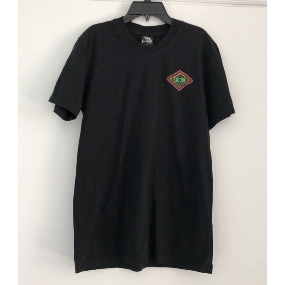 Gotcha Skate Surf Mens Size Small Black Sunburst Short Sleeve Cotton - Picture 1 of 7